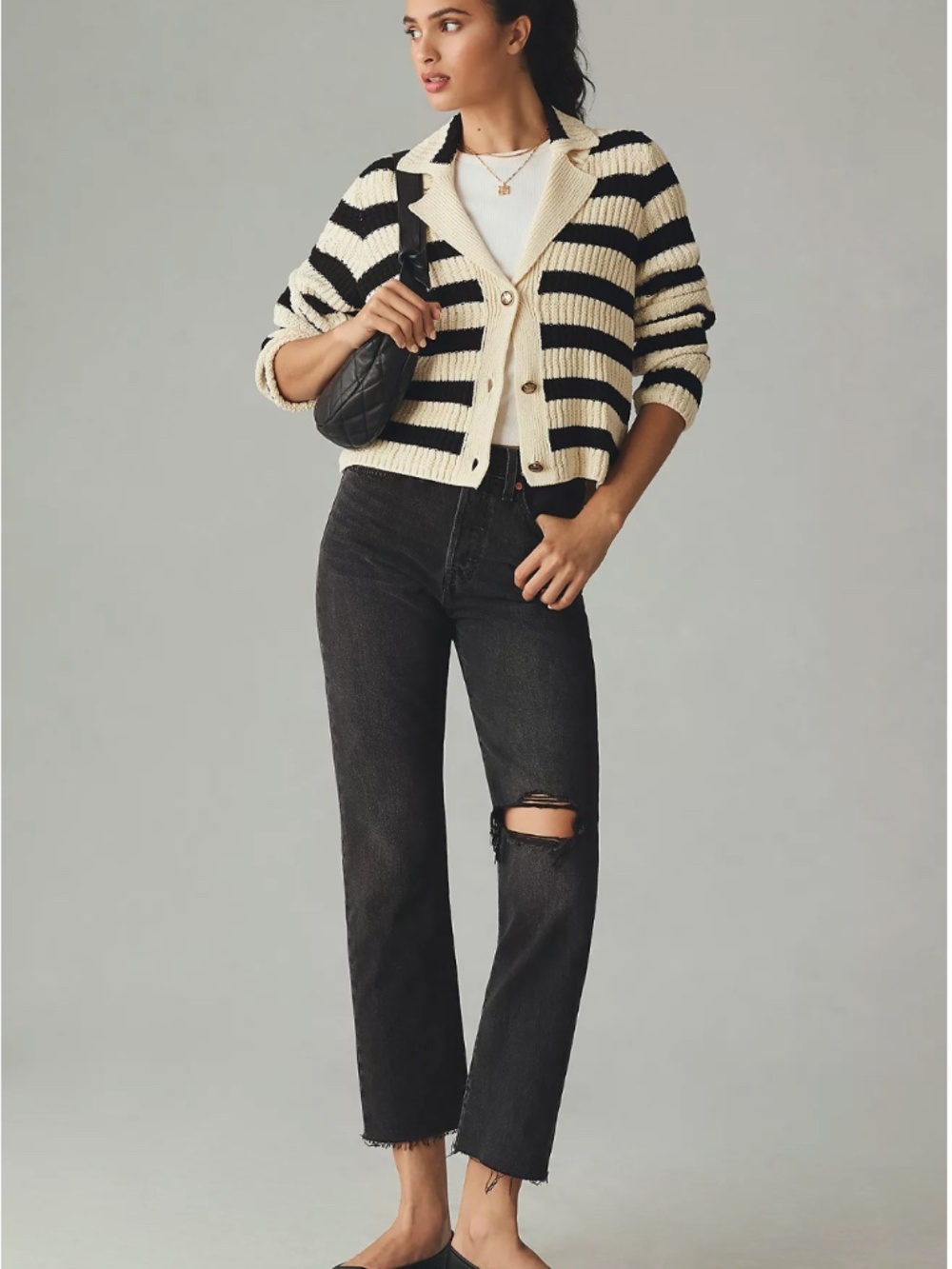 Greta Polo Cardigan Sweater by Maeve Anthropologie